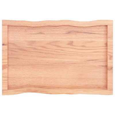 Pöytälevy ruskea 80x50x(2-4)cm käsitelty täystammi elävä reuna