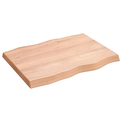 Pöytälevy ruskea 80x60x(2-6)cm käsitelty täystammi elävä reuna