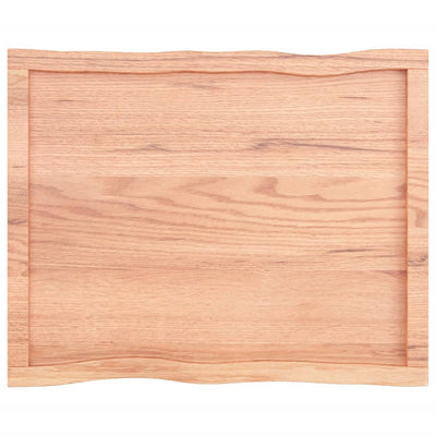 Pöytälevy ruskea 80x60x(2-6)cm käsitelty täystammi elävä reuna