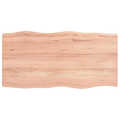 Pöytälevy ruskea 100x50x(2-4)cm käsitelty täystammi elävä reuna