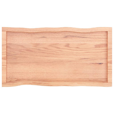 Pöytälevy ruskea 100x50x(2-4)cm käsitelty täystammi elävä reuna
