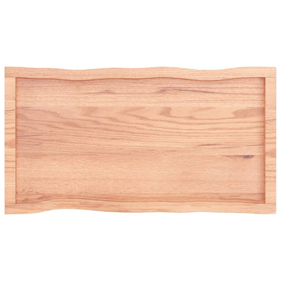 Pöytälevy ruskea 100x50x(2-6)cm käsitelty täystammi elävä reuna