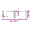Pöytälevy ruskea 120x40x(2-4)cm käsitelty täystammi elävä reuna