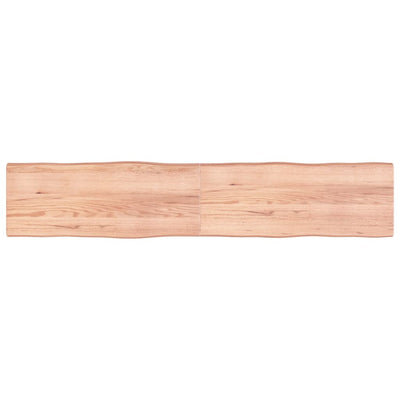 vidaXLPöytälevy ruskea 200x40x(2-6)cm käsitelty täystammi elävä reuna
