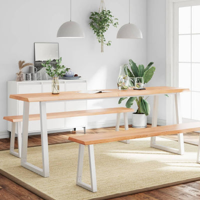 vidaXLPöytälevy ruskea 200x40x(2-6)cm käsitelty täystammi elävä reuna