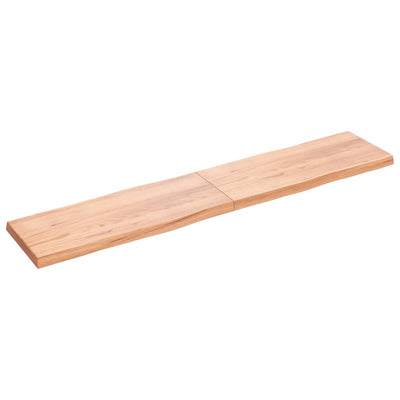 vidaXLPöytälevy ruskea 200x40x(2-6)cm käsitelty täystammi elävä reuna
