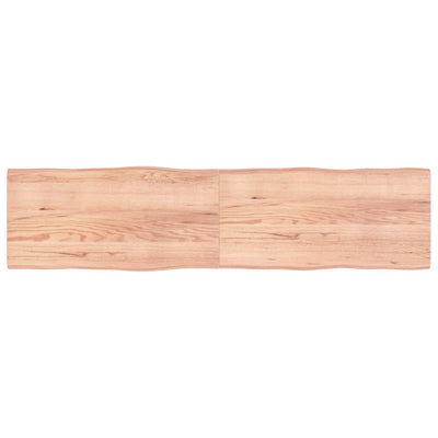 vidaXLPöytälevy ruskea 200x50x(2-4)cm käsitelty täystammi elävä reuna