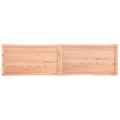 vidaXLPöytälevy ruskea 200x50x(2-4)cm käsitelty täystammi elävä reuna