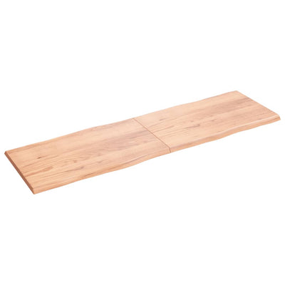 vidaXLPöytälevy ruskea 200x60x(2-4)cm käsitelty täystammi elävä reuna