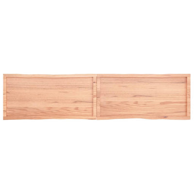 vidaXLPöytälevy ruskea 220x50x(2-4)cm käsitelty täystammi elävä reuna