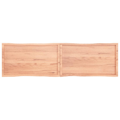 vidaXLPöytälevy ruskea 220x60x(2-4)cm käsitelty täystammi elävä reuna