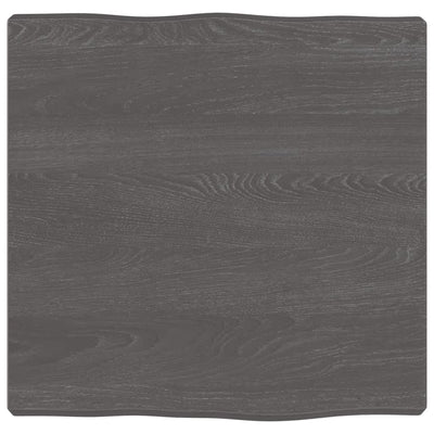 Pöytälevy ruskea 40x40x(2-4) cm käsitelty täystammi elävä reuna