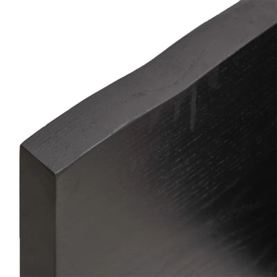 Pöytälevy ruskea 40x40x(2-4) cm käsitelty täystammi elävä reuna
