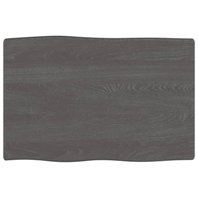 Pöytälevy ruskea 60x40x(2-6)cm käsitelty täystammi elävä reuna