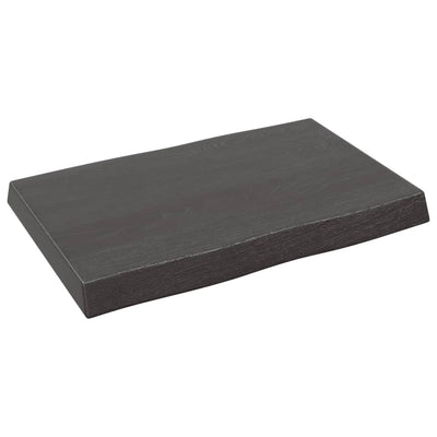 Pöytälevy ruskea 60x40x(2-6)cm käsitelty täystammi elävä reuna