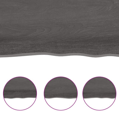 Pöytälevy ruskea 60x40x(2-6)cm käsitelty täystammi elävä reuna