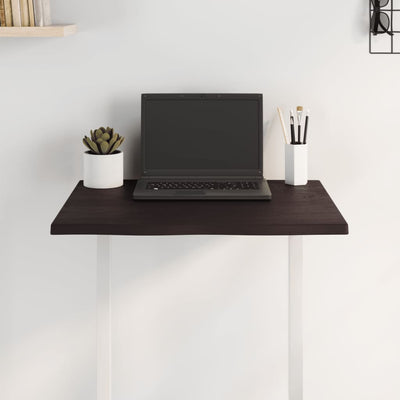 Pöytälevy t.ruskea 60x60x2 cm käsitelty täystammi elävä reuna