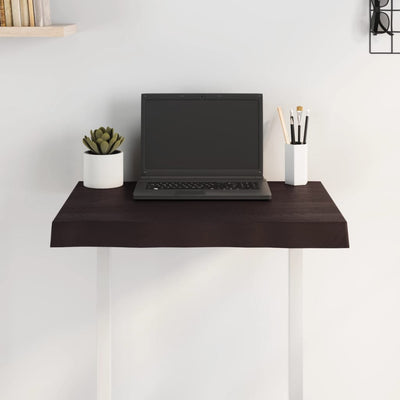 Pöytälevy ruskea 60x60x(2-6)cm käsitelty täystammi elävä reuna
