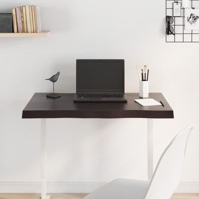 Pöytälevy ruskea 80x50x(2-4)cm käsitelty täystammi elävä reuna