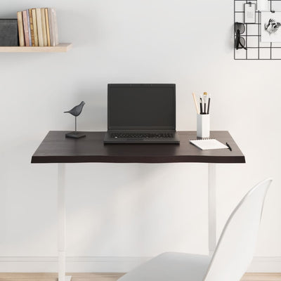 Pöytälevy t.ruskea 80x60x2 cm käsitelty täystammi elävä reuna