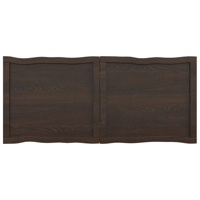 Pöytälevy ruskea 120x50x(2-6)cm käsitelty täystammi elävä reuna