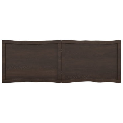 Pöytälevy ruskea 140x50x(2-4)cm käsitelty täystammi elävä reuna