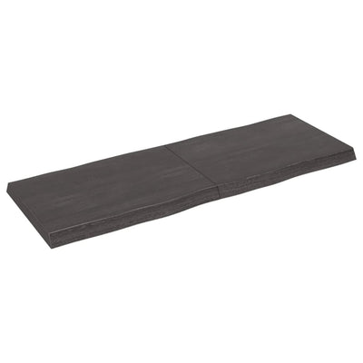 Pöytälevy ruskea 140x50x(2-6)cm käsitelty täystammi elävä reuna