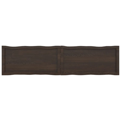 Pöytälevy ruskea 160x40x(2-6)cm käsitelty täystammi elävä reuna
