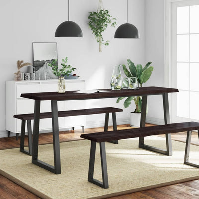 Pöytälevy ruskea 180x40x(2-4)cm käsitelty täystammi elävä reuna