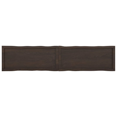 Pöytälevy ruskea 180x40x(2-4)cm käsitelty täystammi elävä reuna