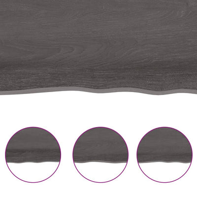 Pöytälevy ruskea 180x40x(2-4)cm käsitelty täystammi elävä reuna
