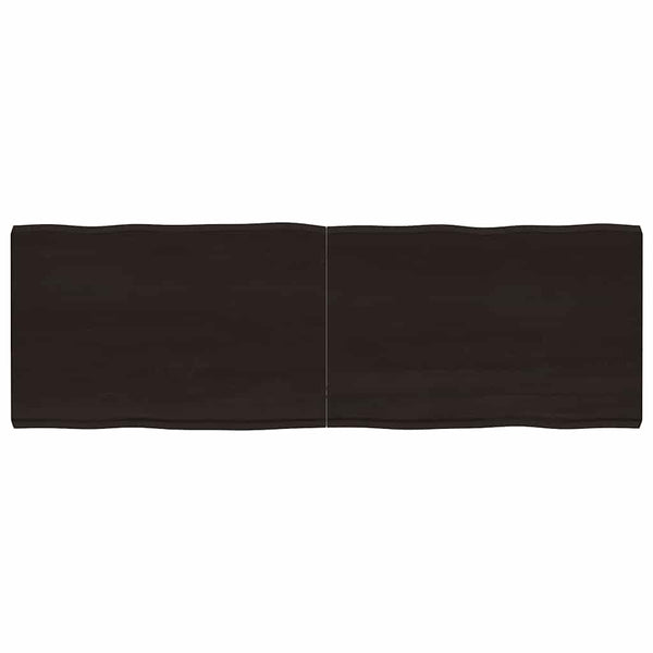 Ruskea pöytälevy Cucuzel 180x60x(2-6)cm (käsitelty täystammi elävä reuna)