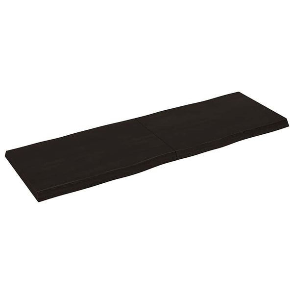 Ruskea pöytälevy Cucuzel 180x60x(2-6)cm (käsitelty täystammi elävä reuna)