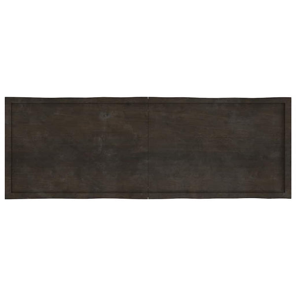 Ruskea pöytälevy Cucuzel 180x60x(2-6)cm (käsitelty täystammi elävä reuna)