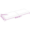 Ruskea pöytälevy Cucuzel 180x60x(2-6)cm (käsitelty täystammi elävä reuna)