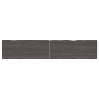 vidaXLPöytälevy ruskea 200x40x(2-4)cm käsitelty täystammi elävä reuna
