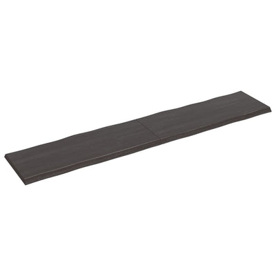 vidaXLPöytälevy ruskea 200x40x(2-4)cm käsitelty täystammi elävä reuna