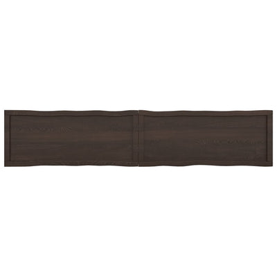vidaXLPöytälevy ruskea 200x40x(2-4)cm käsitelty täystammi elävä reuna
