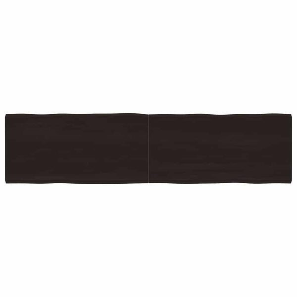 Ruskea pöytälevy Cucuzel 200x50x(2-4)cm (käsitelty täystammi elävä reuna)