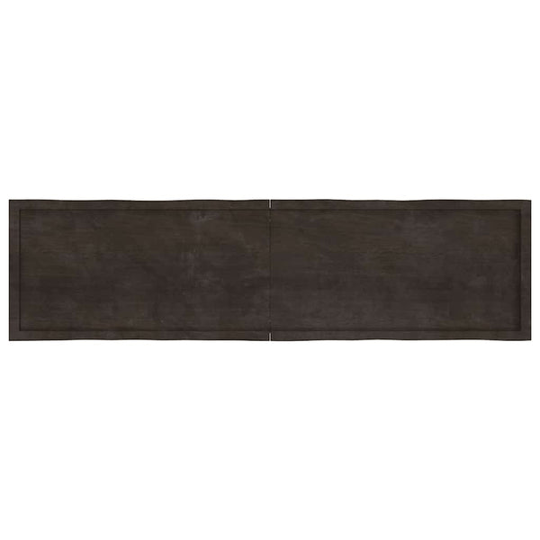 Ruskea pöytälevy Cucuzel 200x50x(2-4)cm (käsitelty täystammi elävä reuna)