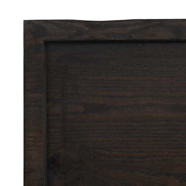 Ruskea pöytälevy Cucuzel 200x50x(2-4)cm (käsitelty täystammi elävä reuna)