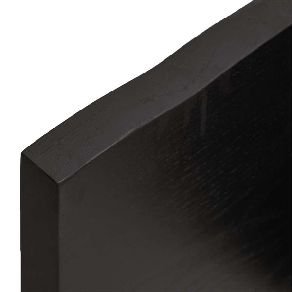 Ruskea pöytälevy Cucuzel 200x50x(2-4)cm (käsitelty täystammi elävä reuna)