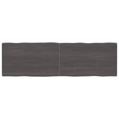 vidaXLPöytälevy ruskea 200x60x(2-4)cm käsitelty täystammi elävä reuna