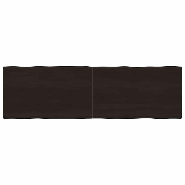 Ruskea pöytälevy Cucuzel 200x60x(2-4)cm (käsitelty täystammi elävä reuna)