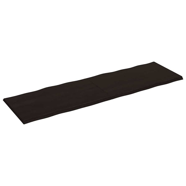 Ruskea pöytälevy Cucuzel 200x60x(2-4)cm (käsitelty täystammi elävä reuna)