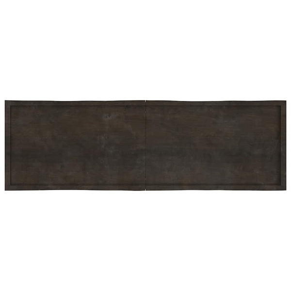 Ruskea pöytälevy Cucuzel 200x60x(2-4)cm (käsitelty täystammi elävä reuna)