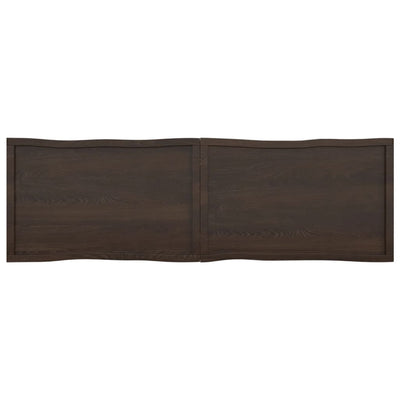 vidaXLPöytälevy ruskea 200x60x(2-4)cm käsitelty täystammi elävä reuna