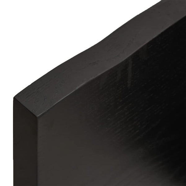Ruskea pöytälevy Cucuzel 200x60x(2-4)cm (käsitelty täystammi elävä reuna)