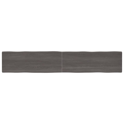 Pöytälevy ruskea 220x40x(2-6)cm käsitelty täystammi elävä reuna