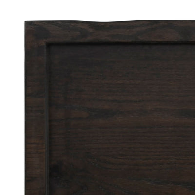 vidaXLPöytälevy ruskea 220x60x(2-6)cm käsitelty täystammi elävä reuna